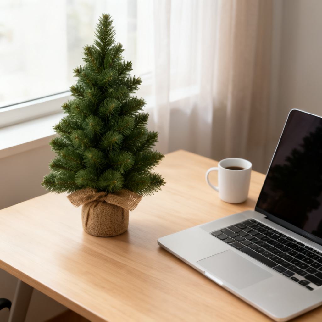 ROOSKEM® Tabletop Mini Artificial Christmas Tree with Burlap Base — shoppilot-0c543a88-b48c-4fc3-9cad-071597ef48f4 — 3