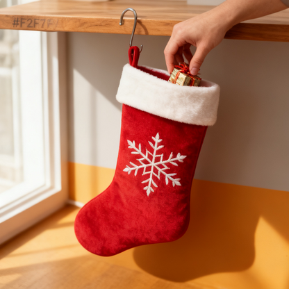 ROOSKEM® Christmas Stocking with Embroidered Snowflake Design — shoppilot-ecb1358b-fe37-4ceb-b068-baa35d39a018 — 4